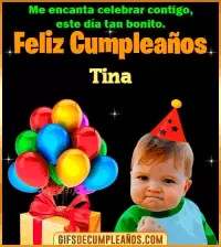 GIF Meme de Niño Feliz Cumpleaños Tina